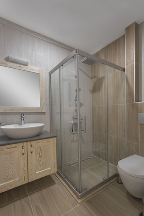 Apartment, 3 Bedrooms | Bathroom | Shower, rainfall showerhead, designer toiletries, hair dryer - Kybele Suits (Kas)