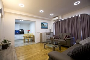 Apartment, 2 Bedrooms, Balcony, Sea View | Living area | Flat-screen TV - Apartments Bago (Split)