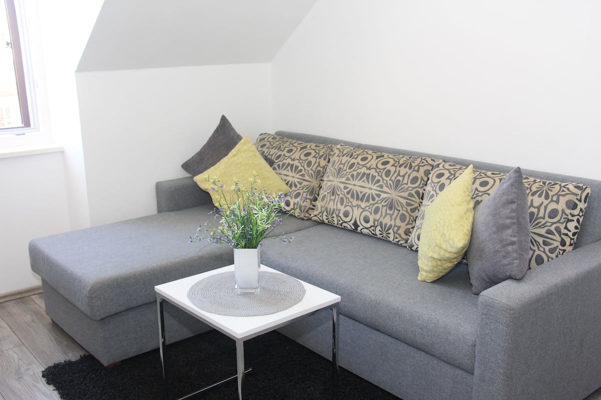 Family Apartment, 2 Bedrooms | Living room | Flat-screen TV