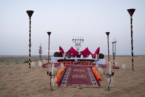 Outdoor banquet area - Sky Desert Safari (Jaisalmer)