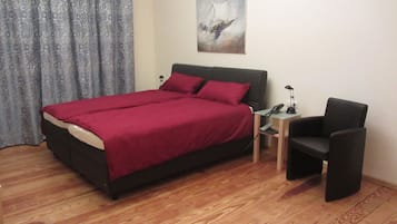 Minibar, desk, blackout drapes, soundproofing