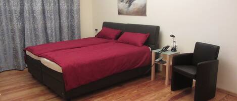 Minibar, desk, blackout curtains, soundproofing