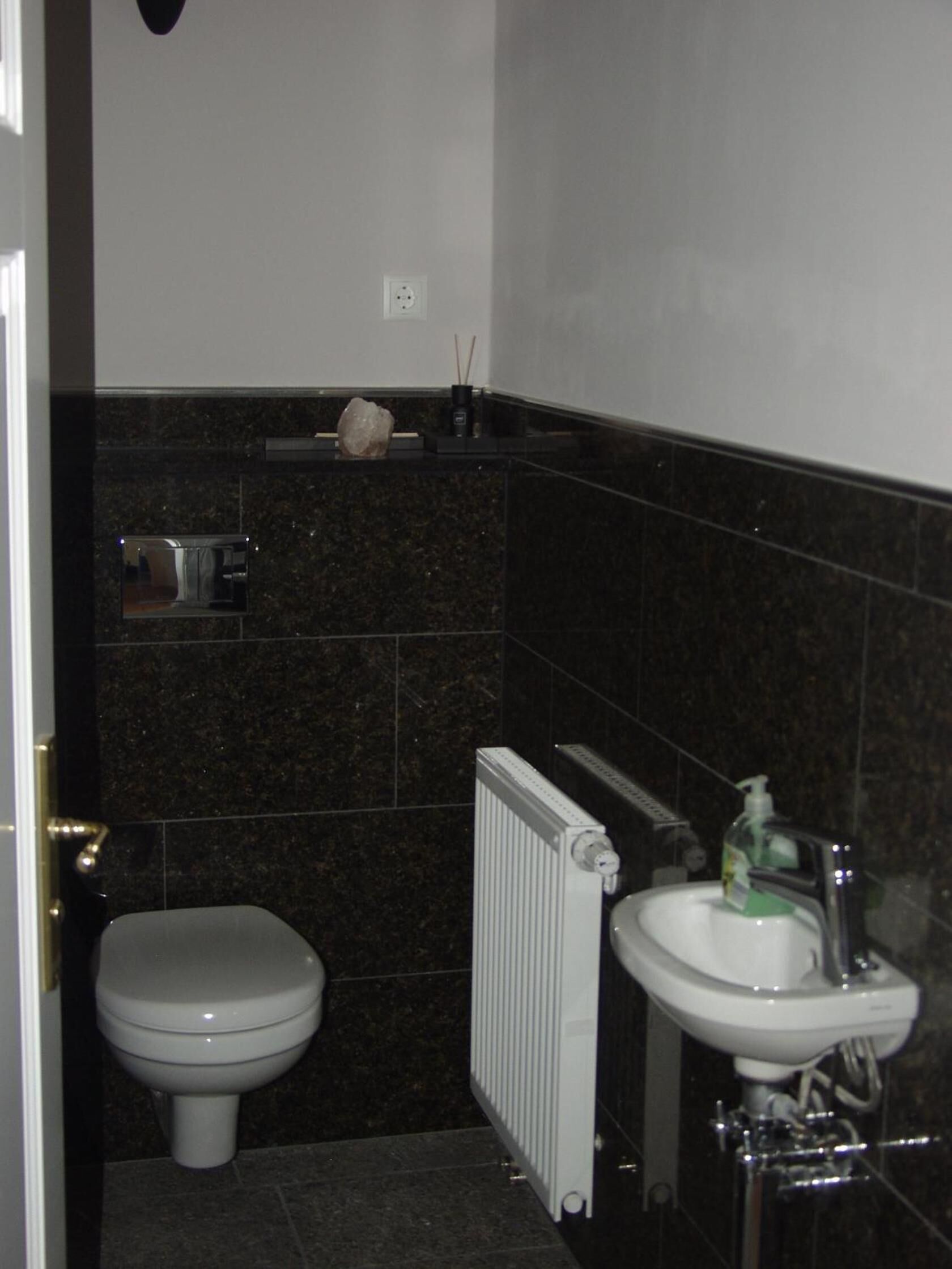 Shower, free toiletries, hair dryer, bathrobes