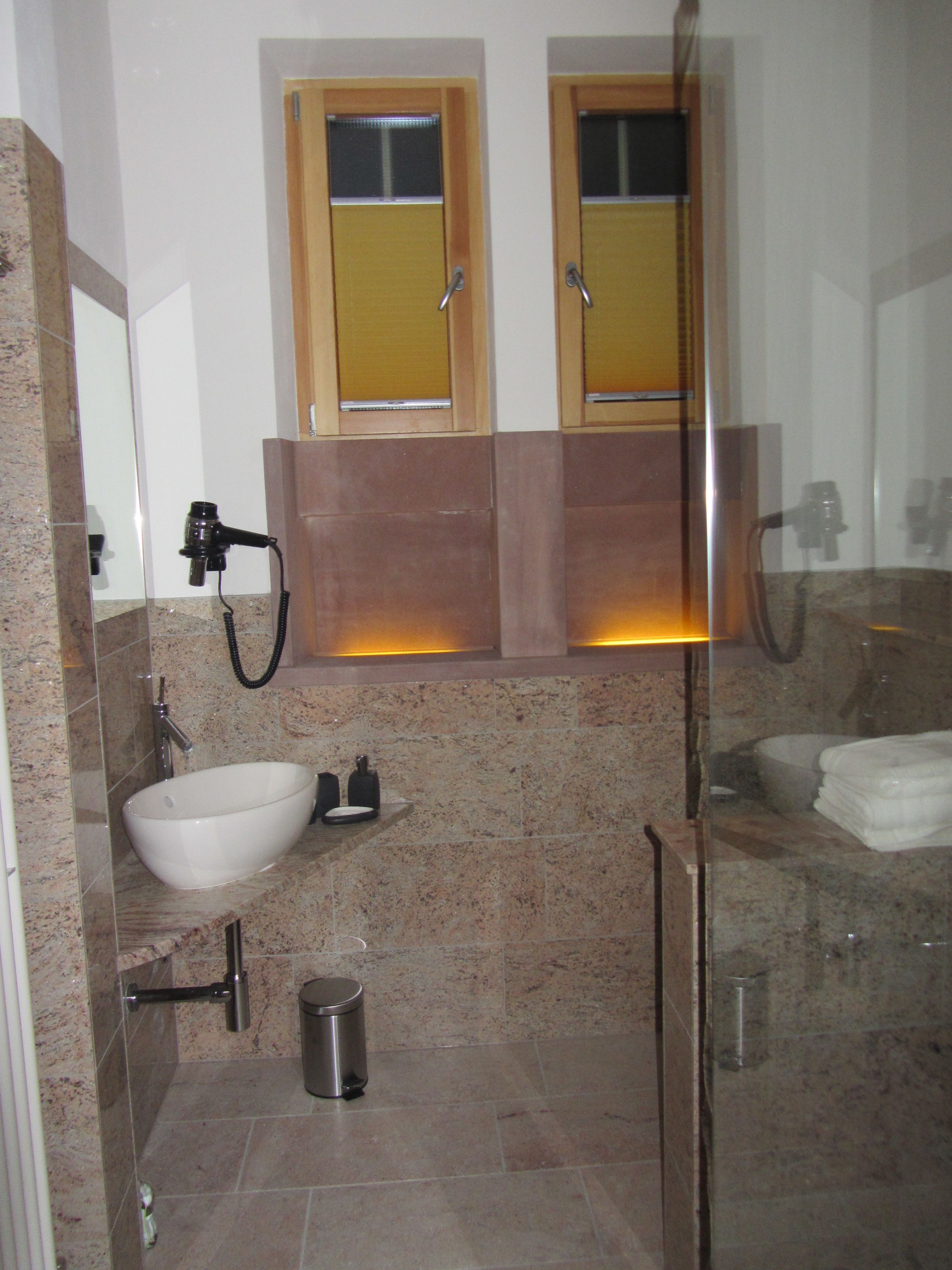 Shower, free toiletries, hair dryer, bathrobes
