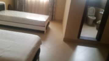 Desk, free WiFi, bed sheets