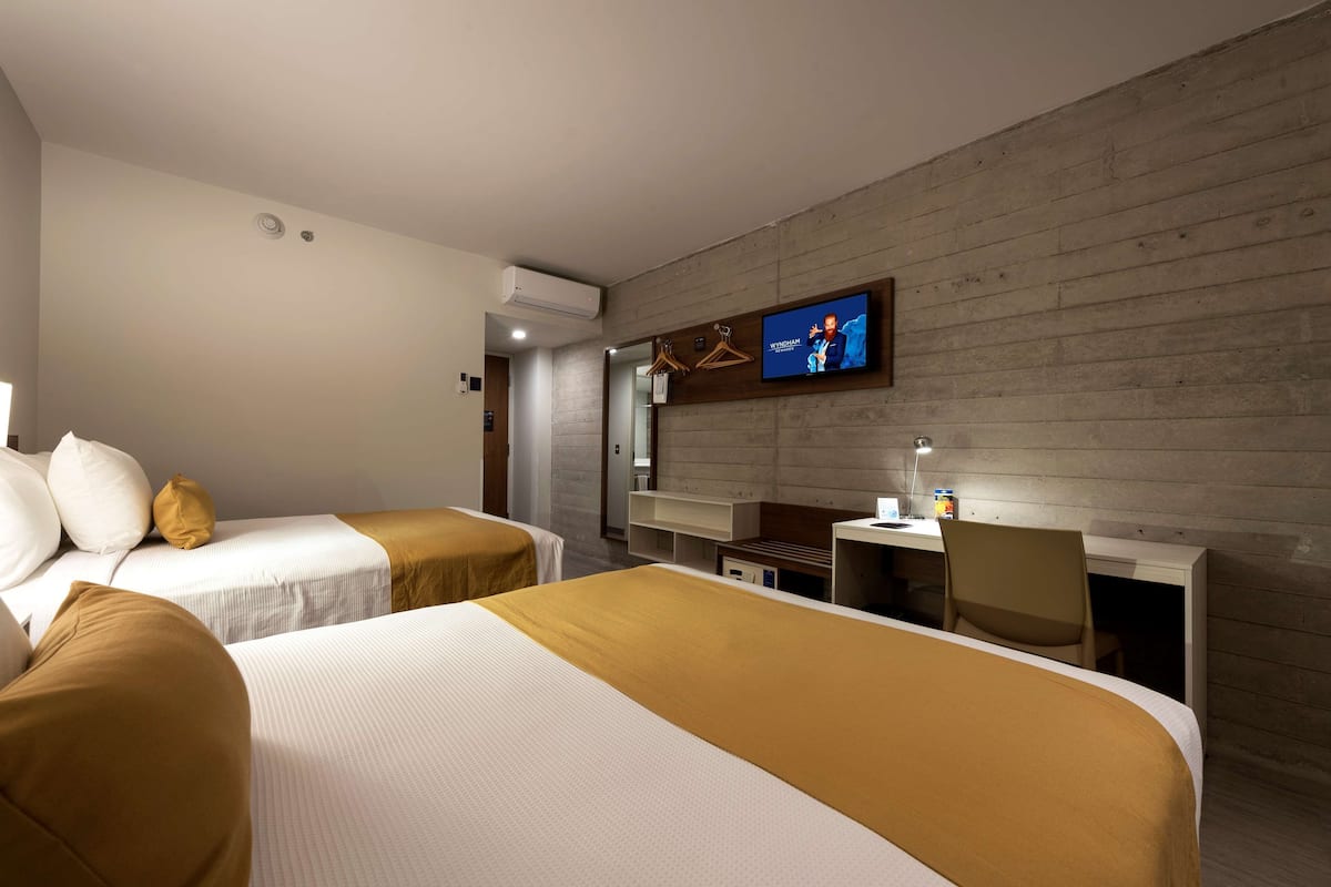 Room, 2 Double Beds, Non Smoking | In-room safe, desk, iron/ironing board, free WiFi