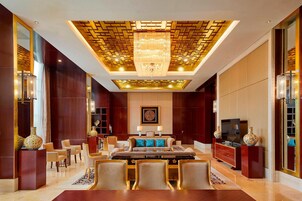 Premium bedding, down comforters, pillowtop beds, minibar