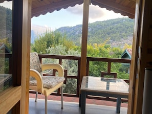 BUNGALOW APART BALKONLU DAGMANZARALI 103 | Living area | LCD TV, books
