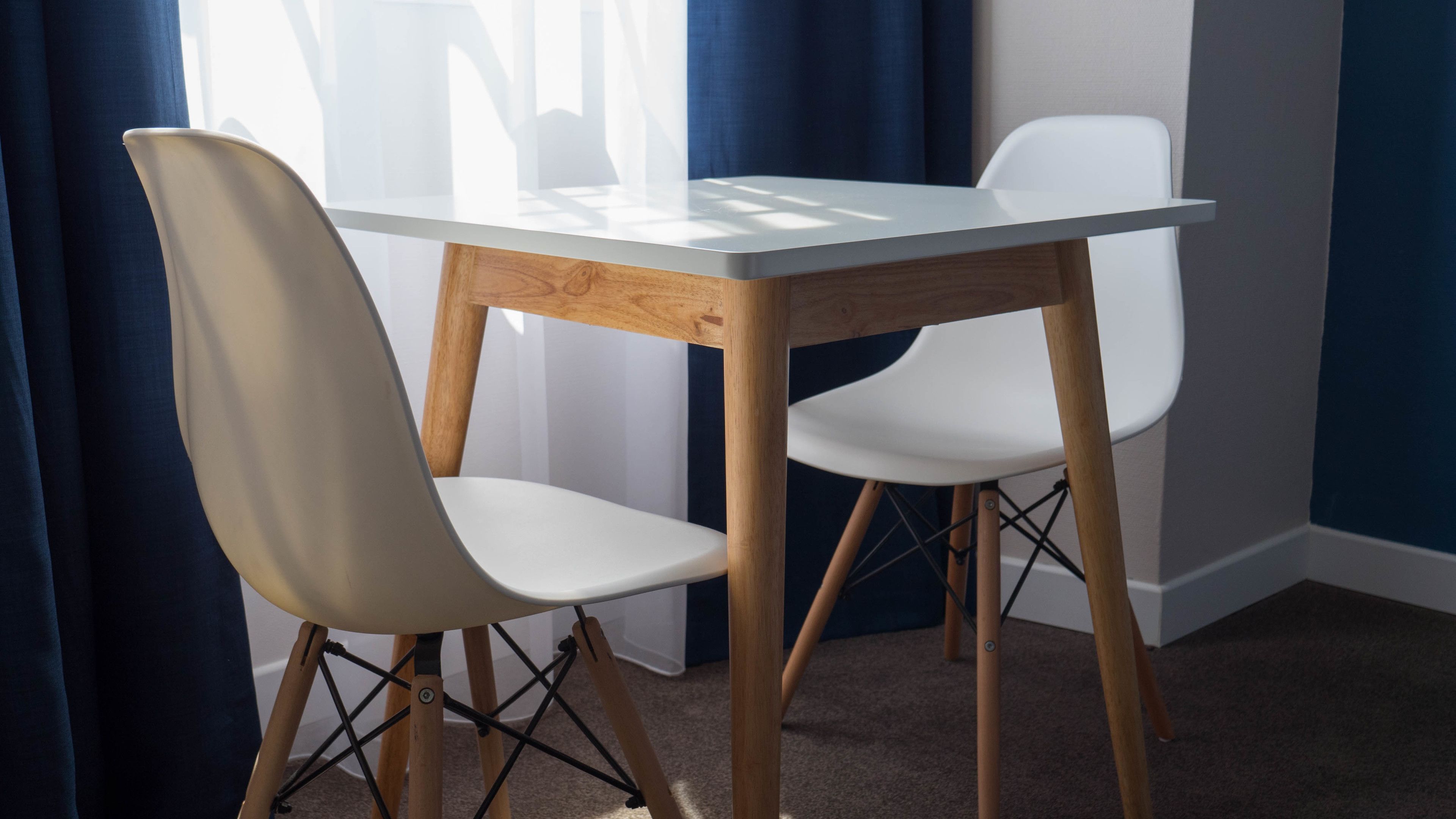 individually decorated, individually furnished, blackout curtains