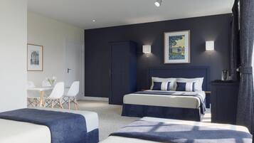 Individually decorated, individually furnished, blackout drapes