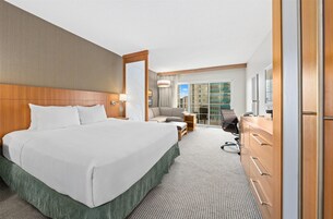 Premium bedding, down comforters, pillowtop beds, in-room safe