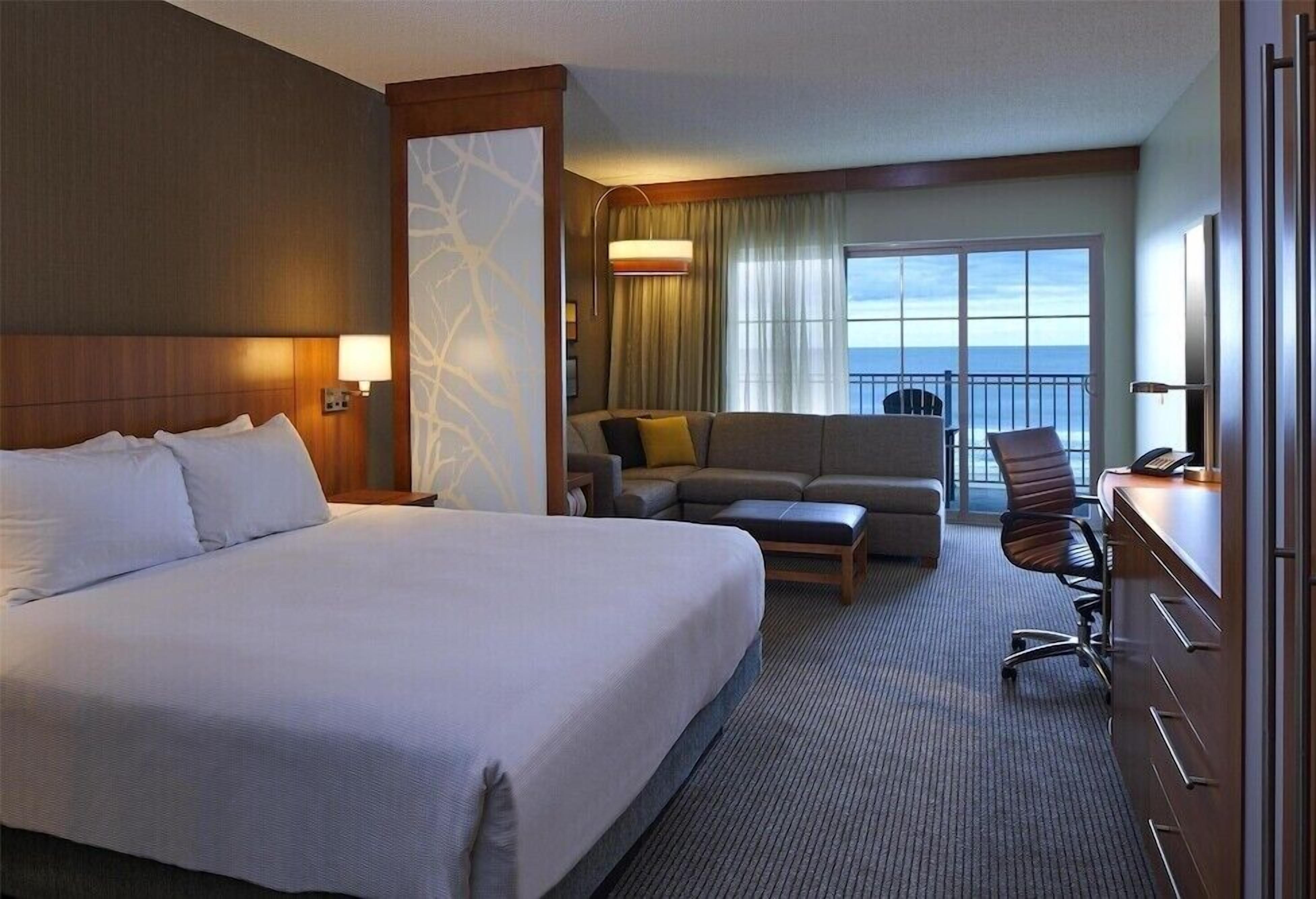 Premium bedding, down comforters, pillowtop beds, in-room safe