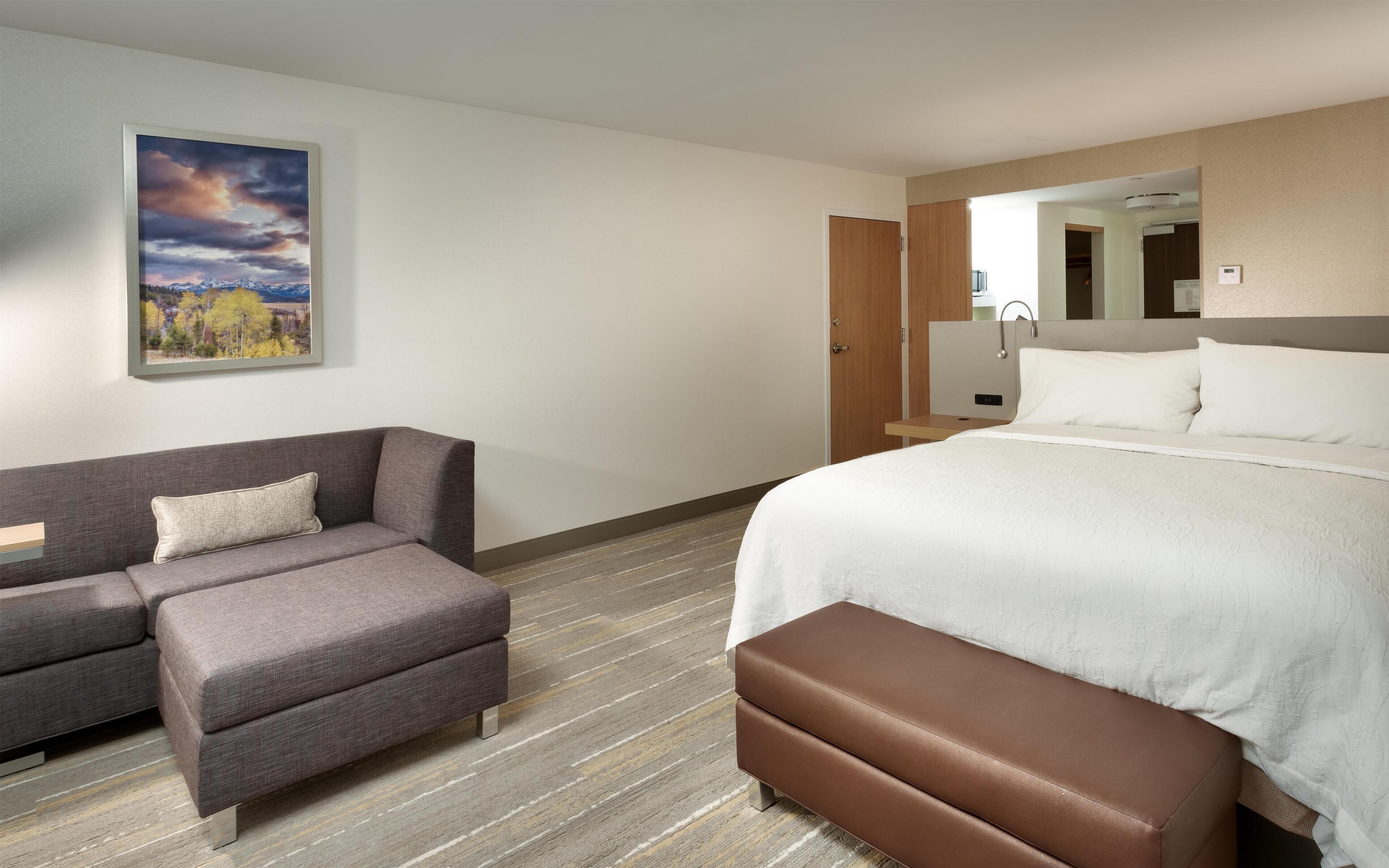 55-inch flat-screen TV with premium channels, TV