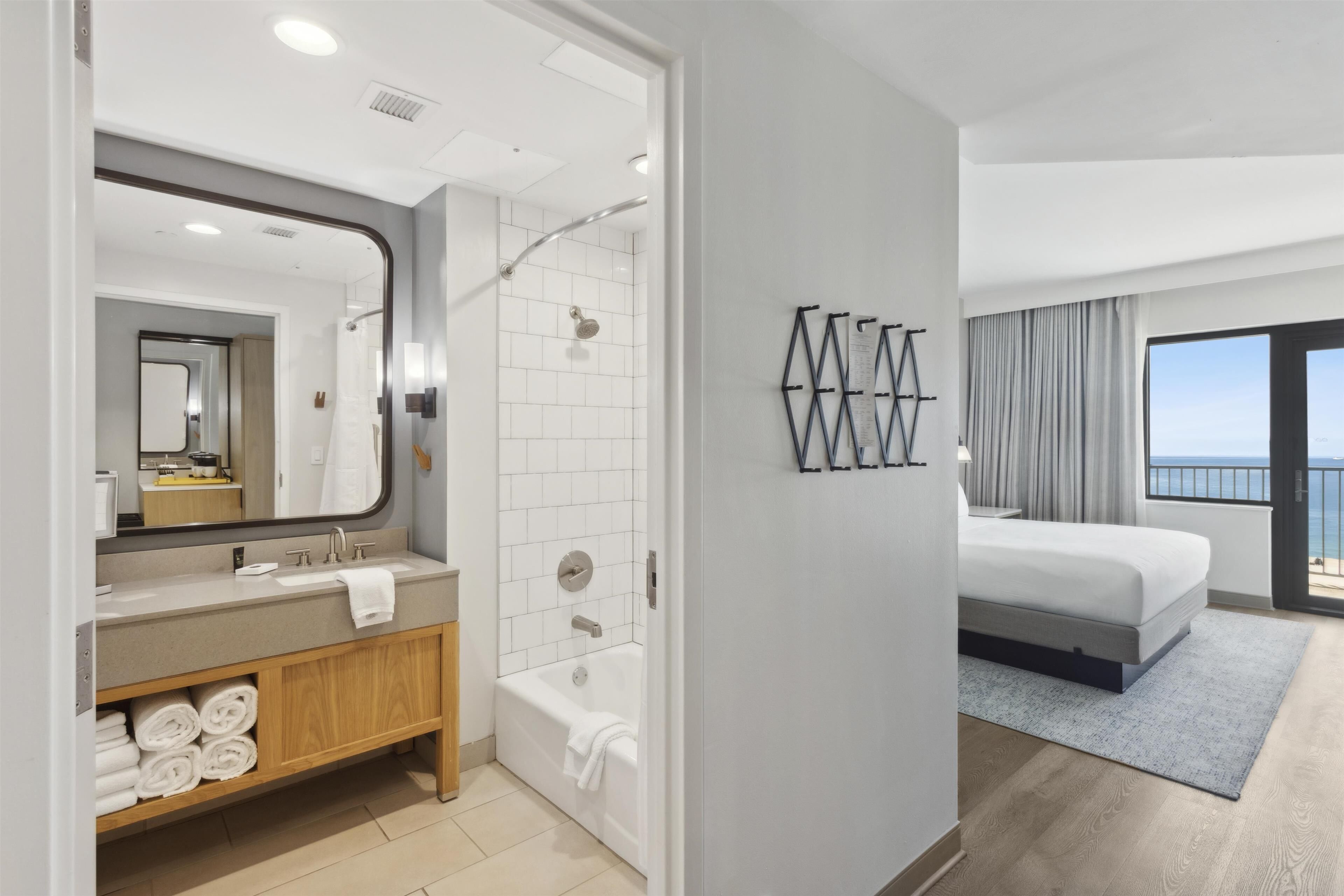 free toiletries, towels