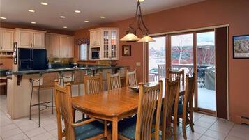 House, Multiple Beds (Iron Oak Duplex I) | Private kitchen | Fridge, microwave, oven, stovetop