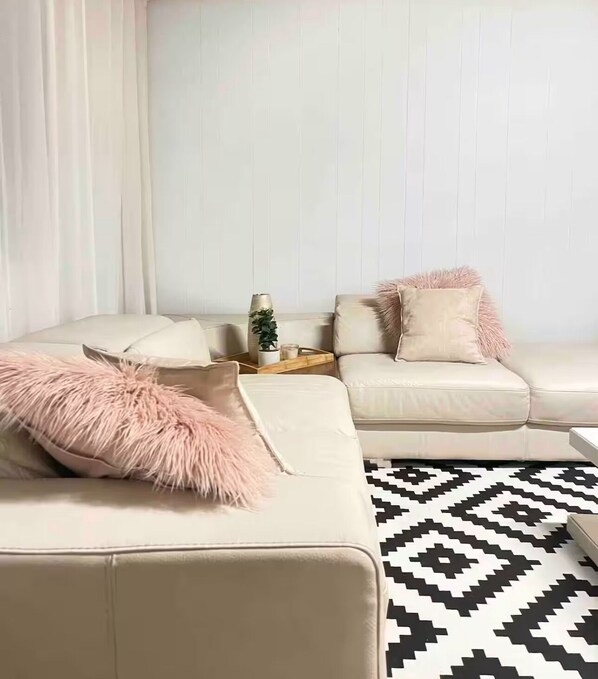 テレビ、暖炉、DVD プレーヤー