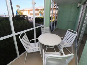Outdoor dining - Pool & Beach Access – Silver Sands #241S by RVA (Longboat Key)