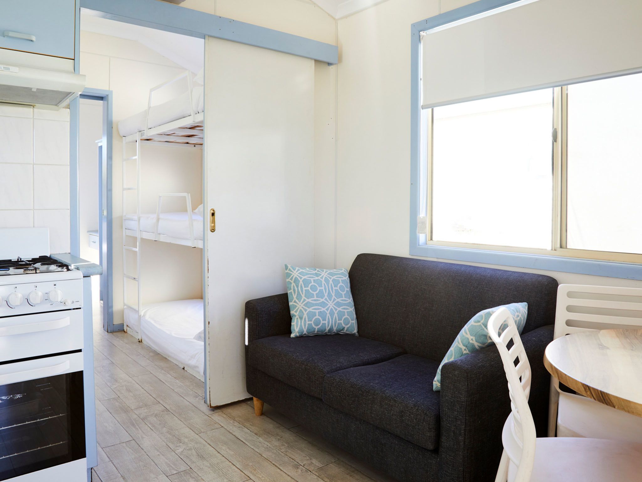 Lakeside Cabin | Living area | Flat-screen TV, DVD player