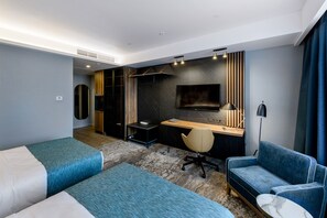 コンフォート ツインルーム 1 ベッドルーム | 高級寝具、ミニバー、セーフティボックス (室内)、デスク