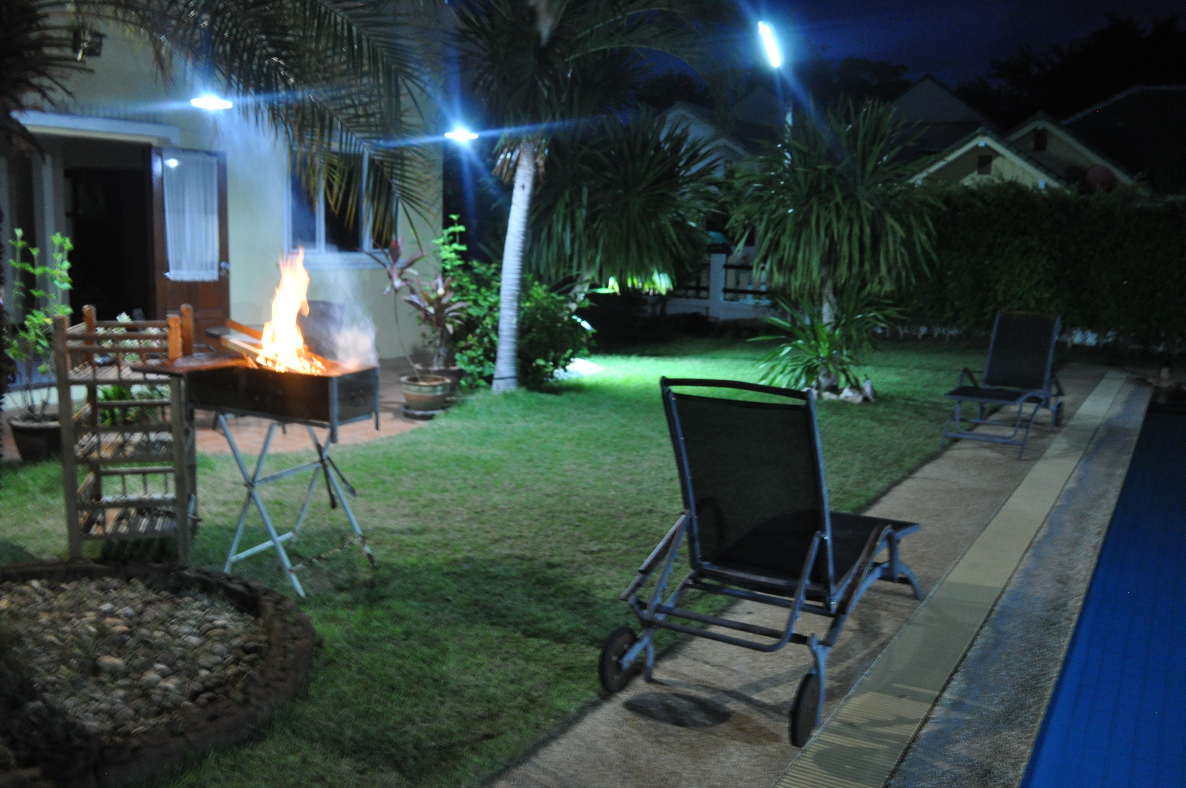 Outdoor banquet area