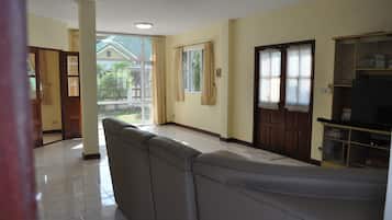 4-Bedroom Villa with Private Pool | Living area | Flat-screen TV