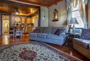 Flat-screen TV, DVD player