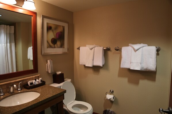 Hair dryer, towels
