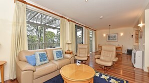 TV, fireplace, DVD player
