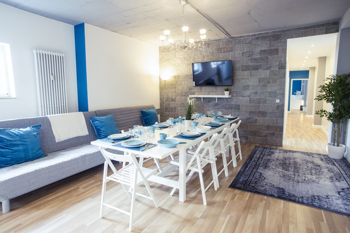 Apartment, 4 Bed Room (exclusive €85 cleaning fee) | Living area | Flat-screen TV