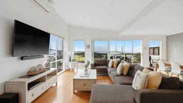 TV connectée, cheminée, jeux vidéo, Netflix