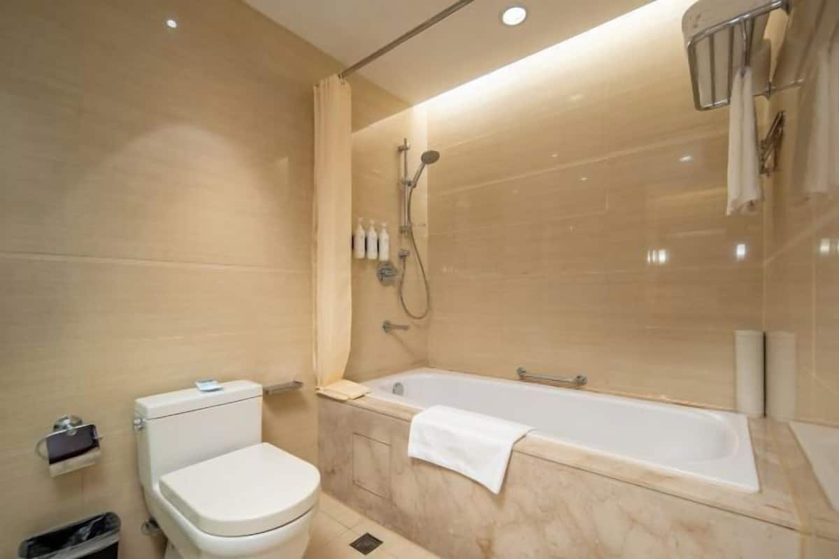 Banyo | Duş, ücretsiz banyo/kozmetik ürünleri, saç kurutma makinesi, terlik