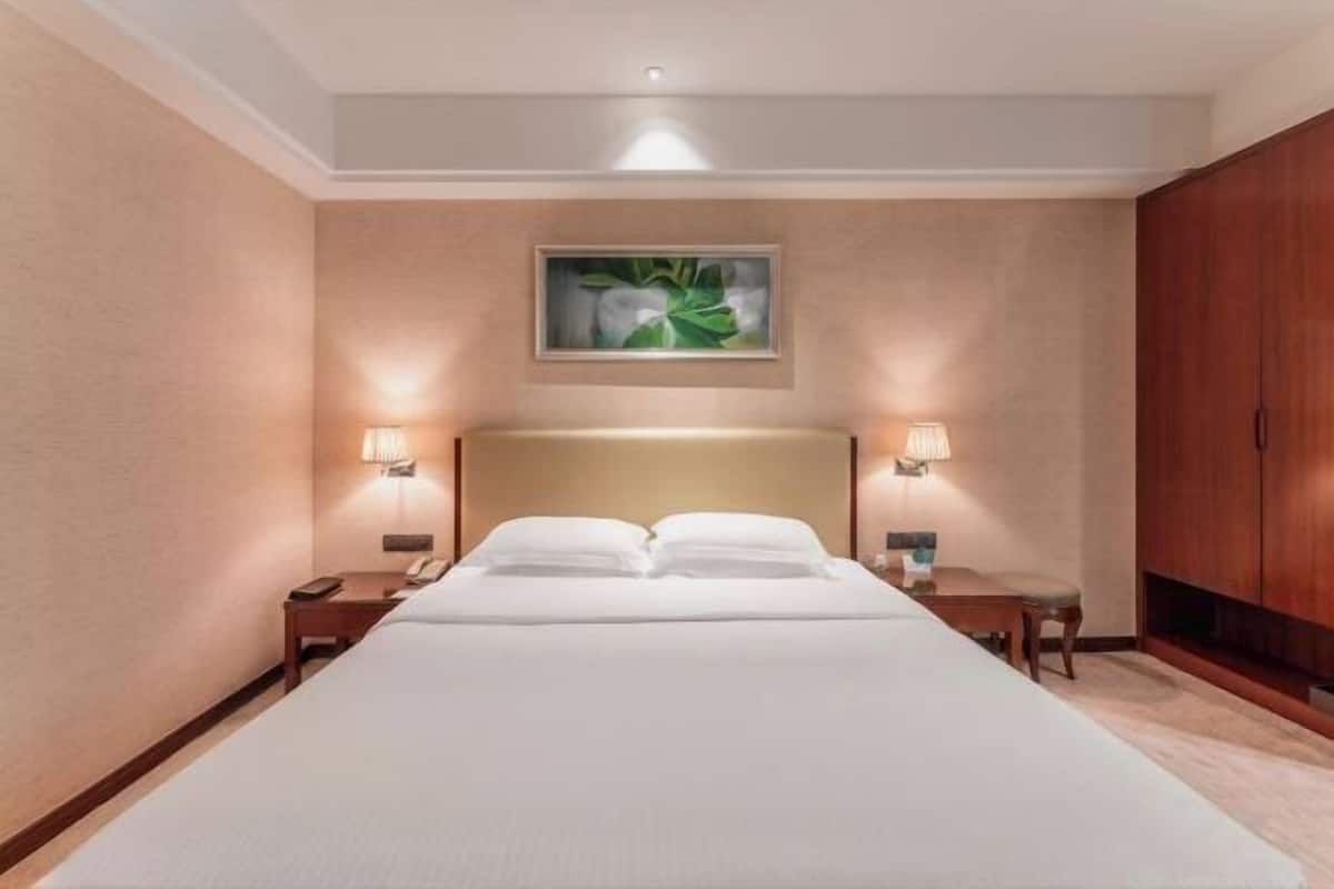 Minibar, odada kasa, masa, güneşlik/perde