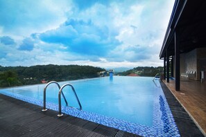 Outdoor pool, a rooftop pool