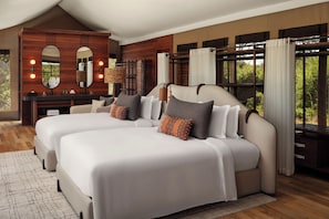 Suite, 2 Queen Beds | Premium bedding, minibar (free items), in-room safe, desk