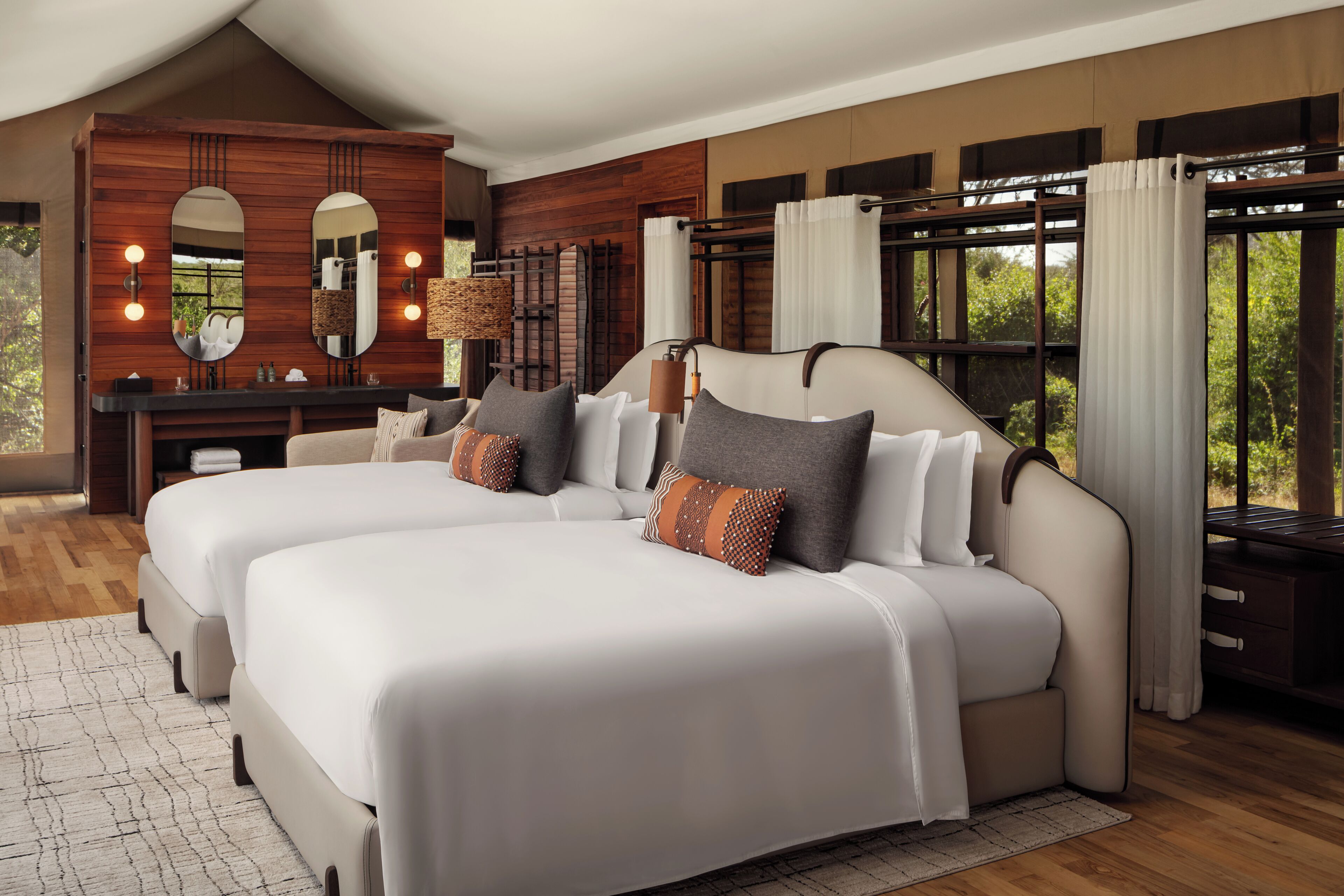 Suite, 2 Queen Beds | Premium bedding, minibar (free items), in-room safe, desk