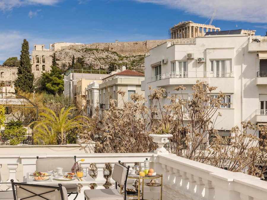 Signature suite, balkon (Acropolis view) | Terras