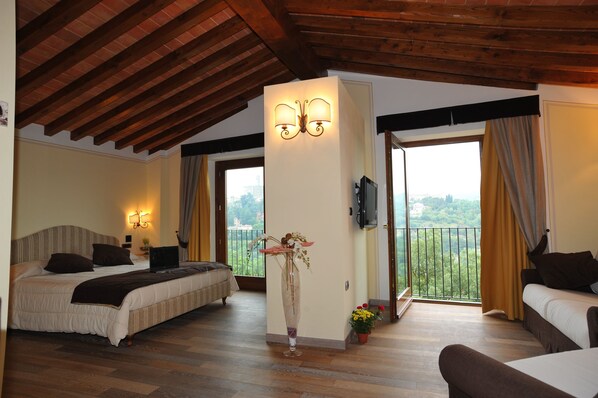 Minibar, desk, blackout curtains, iron/ironing board