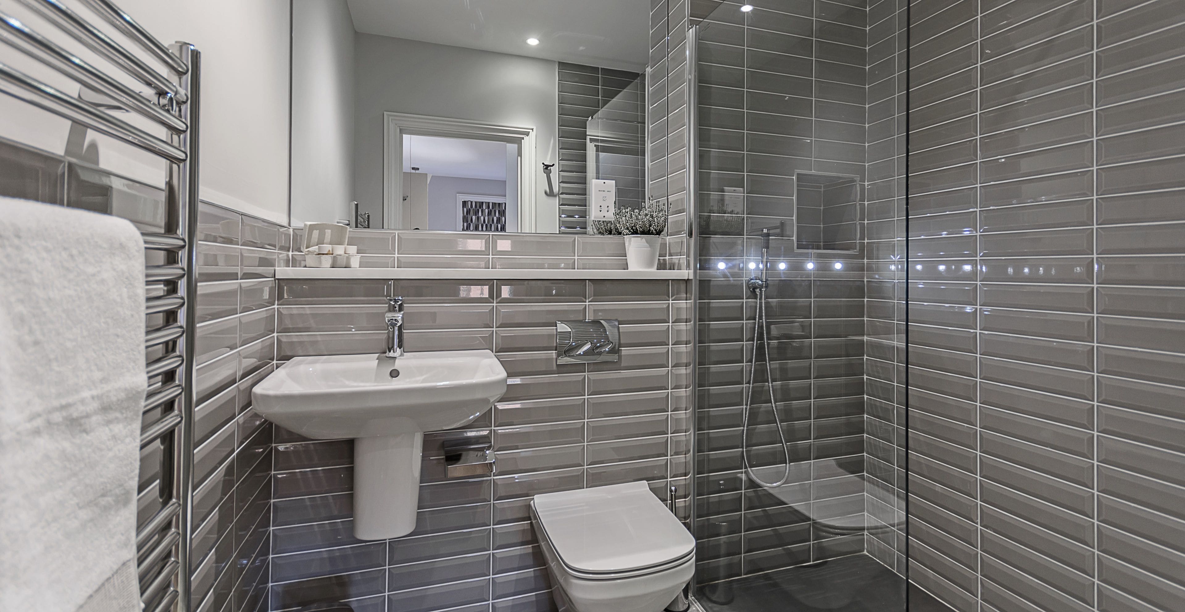 room - pigeon's loft | bathroom | shower, designer toiletries, hair dryer, bathrobes