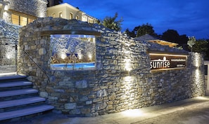 Front of property – evening/night