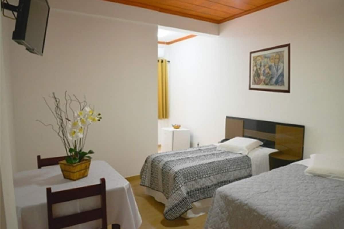 minibar, desk, laptop workspace, blackout curtains