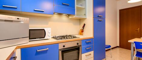 City Apartment, 1 Bedroom, Kitchen, City View | Private kitchenette | Full-size fridge, microwave, oven, stovetop