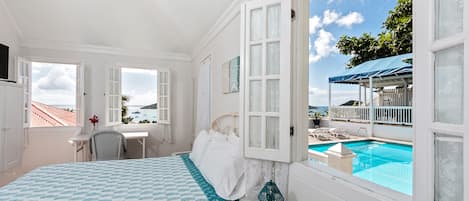 Superior Room, 1 King Bed, Harbor View | Premium bedding, in-room safe, individually decorated