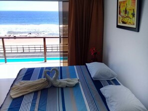 Double Room, Ocean View | Rollaway beds, free WiFi, bed sheets
