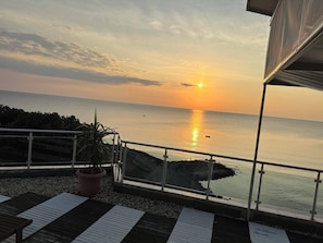 Panorama appartement, 1 slaapkamer, hot tub | Terras