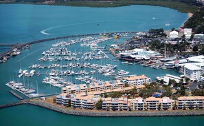 Stunning marina views surround this coastal town, offering a range of accommodations with balconies.