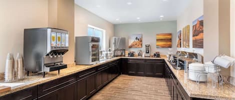 Free daily buffet breakfast