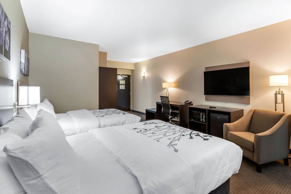 Premium bedding, desk, blackout curtains, iron/ironing board