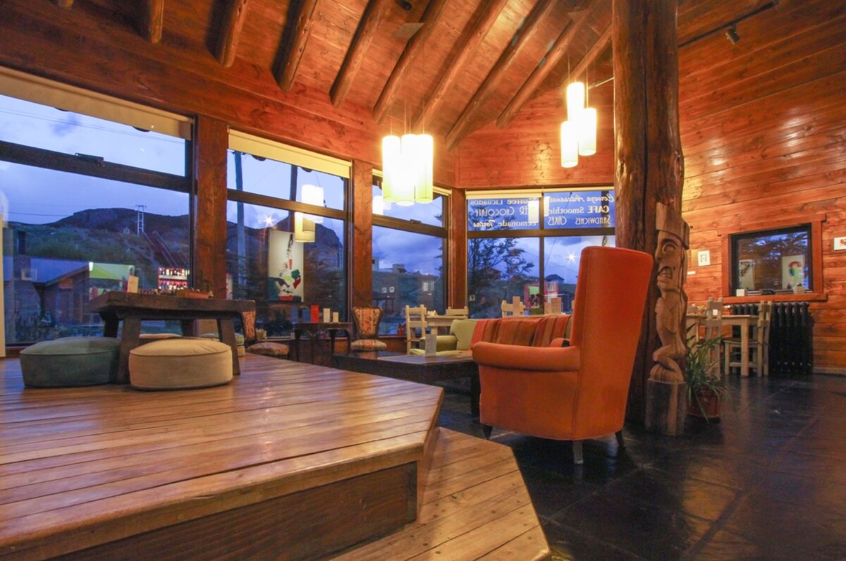 Cabaña, 1 cama de matrimonio, cocina básica | Zona de estar