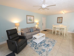TV, DVD player, stereo, offices