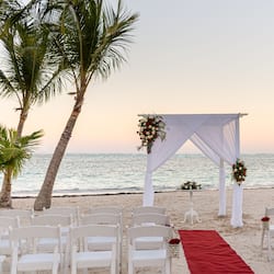 Outdoor wedding area